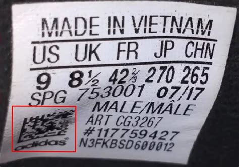 cara barcode sepatu adidas